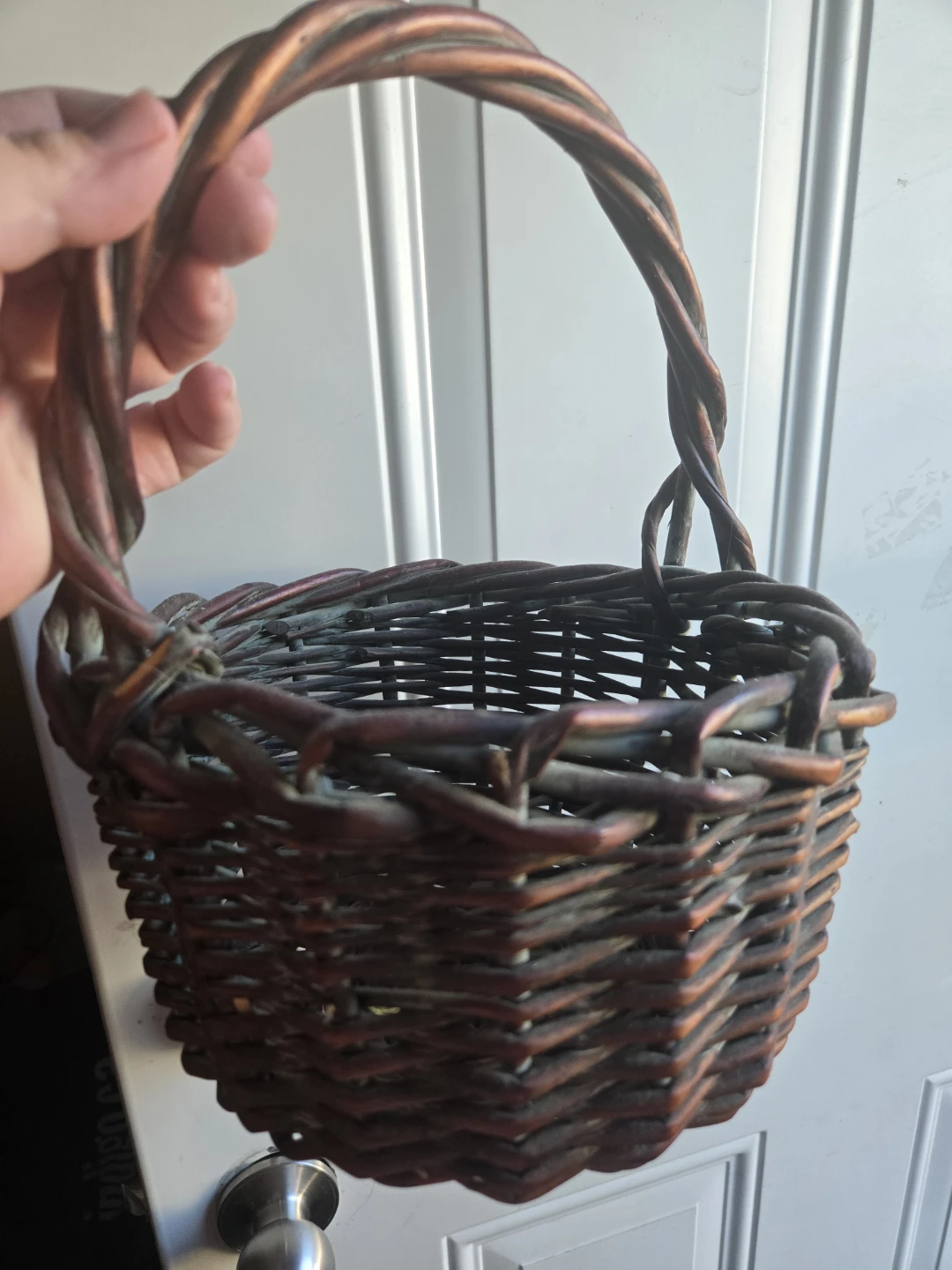 Vintage Woven Basket with Handle - photo 2