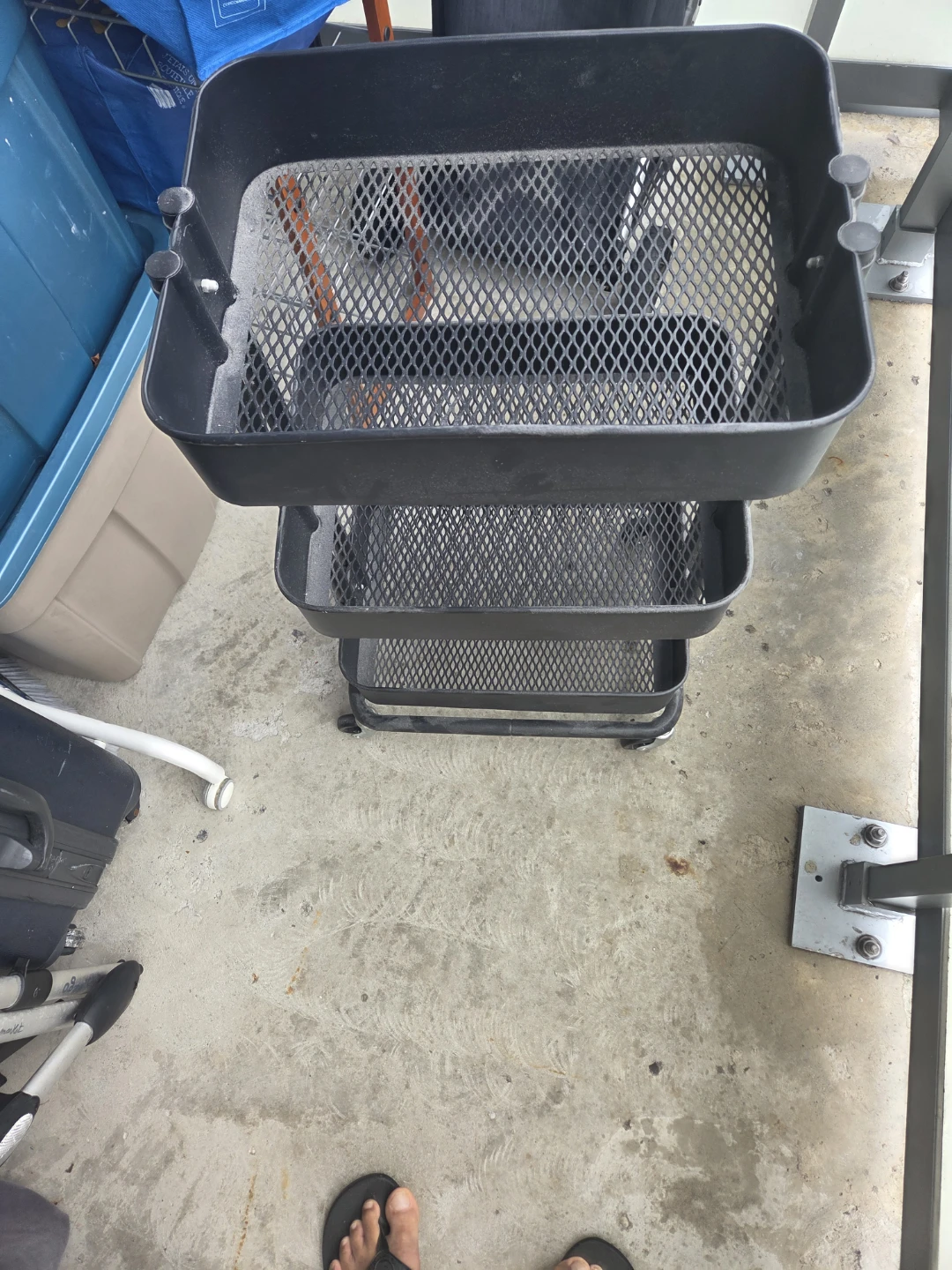 Black 3-Tier Rolling Cart - photo 4