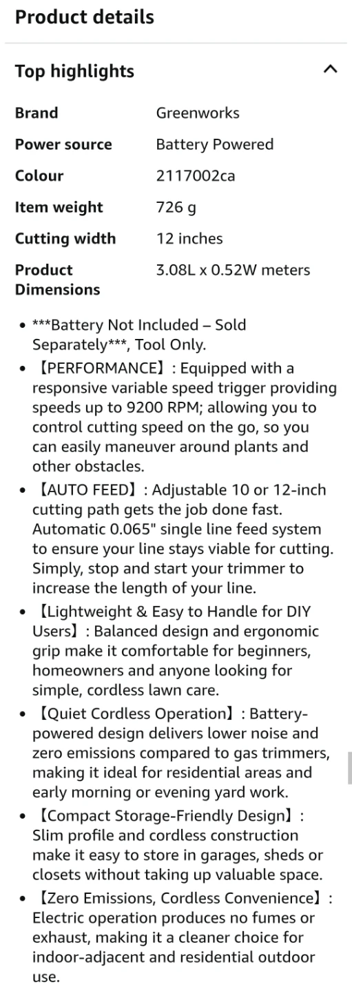 Greenworks 40V 12" String Trimmer - photo 5