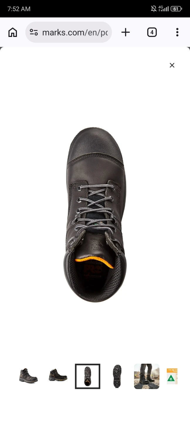 Timberland PRO Men's Composite Toe 6 Inch Work Boots SIZE 9 - photo 2