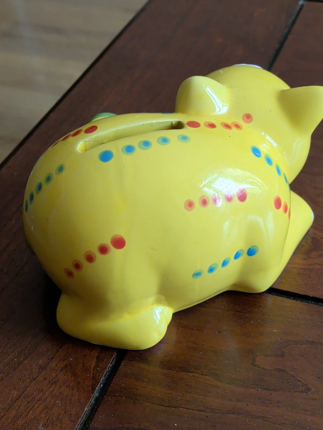 Yellow fat  Cat Ceramic Piggy Bank - photo 4