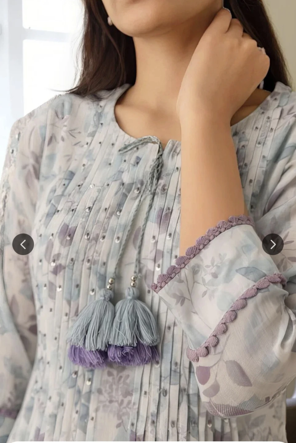 Women's Linen Kurti with Trousers - photo 2