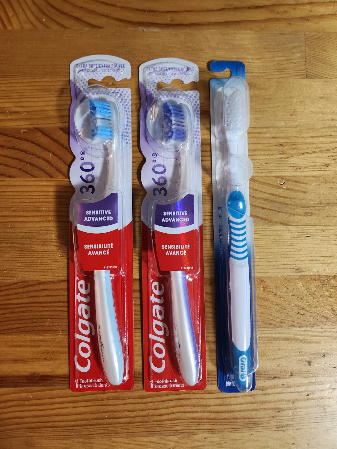 Colgate 360 Sensitive Advanced and Oral-B Toothbrushes