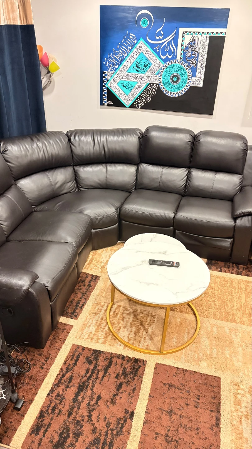 Brown Leather Sectional Sofa - photo 2