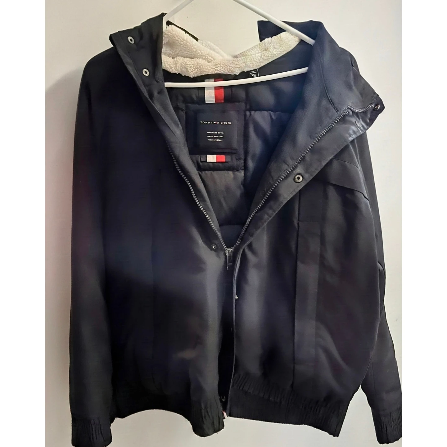 Men's Tommy Hilfiger Bomber Jacket - Navy Blue - XXL