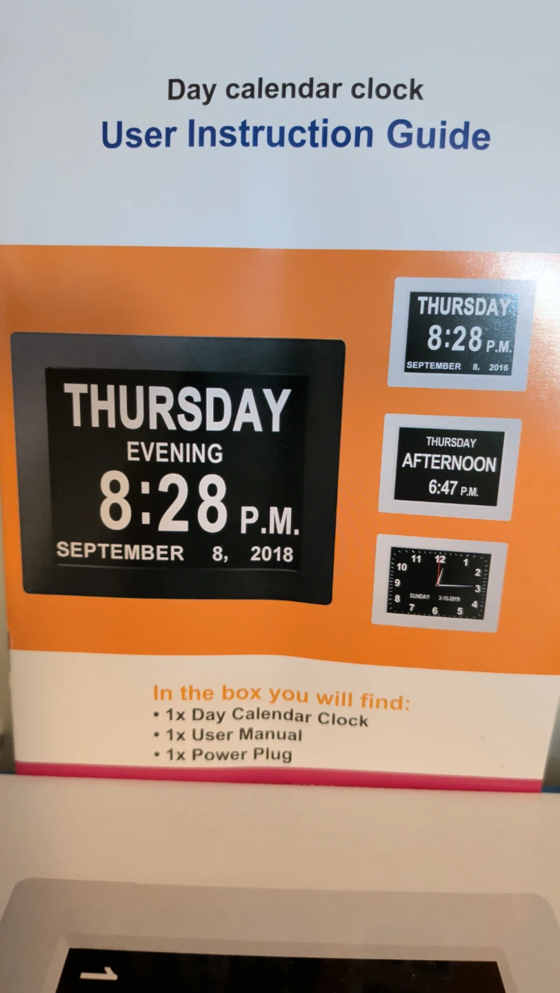 Digital Day Calendar Clock with Remote - photo 3