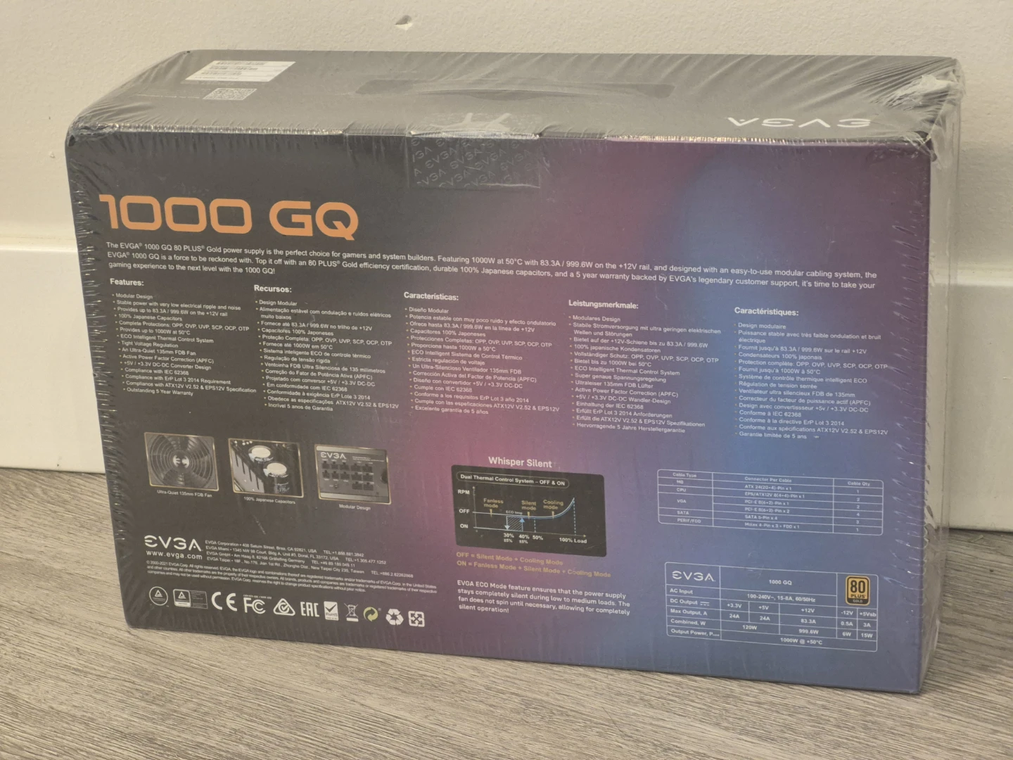 EVGA 1000W GQ Power Supply - photo 2