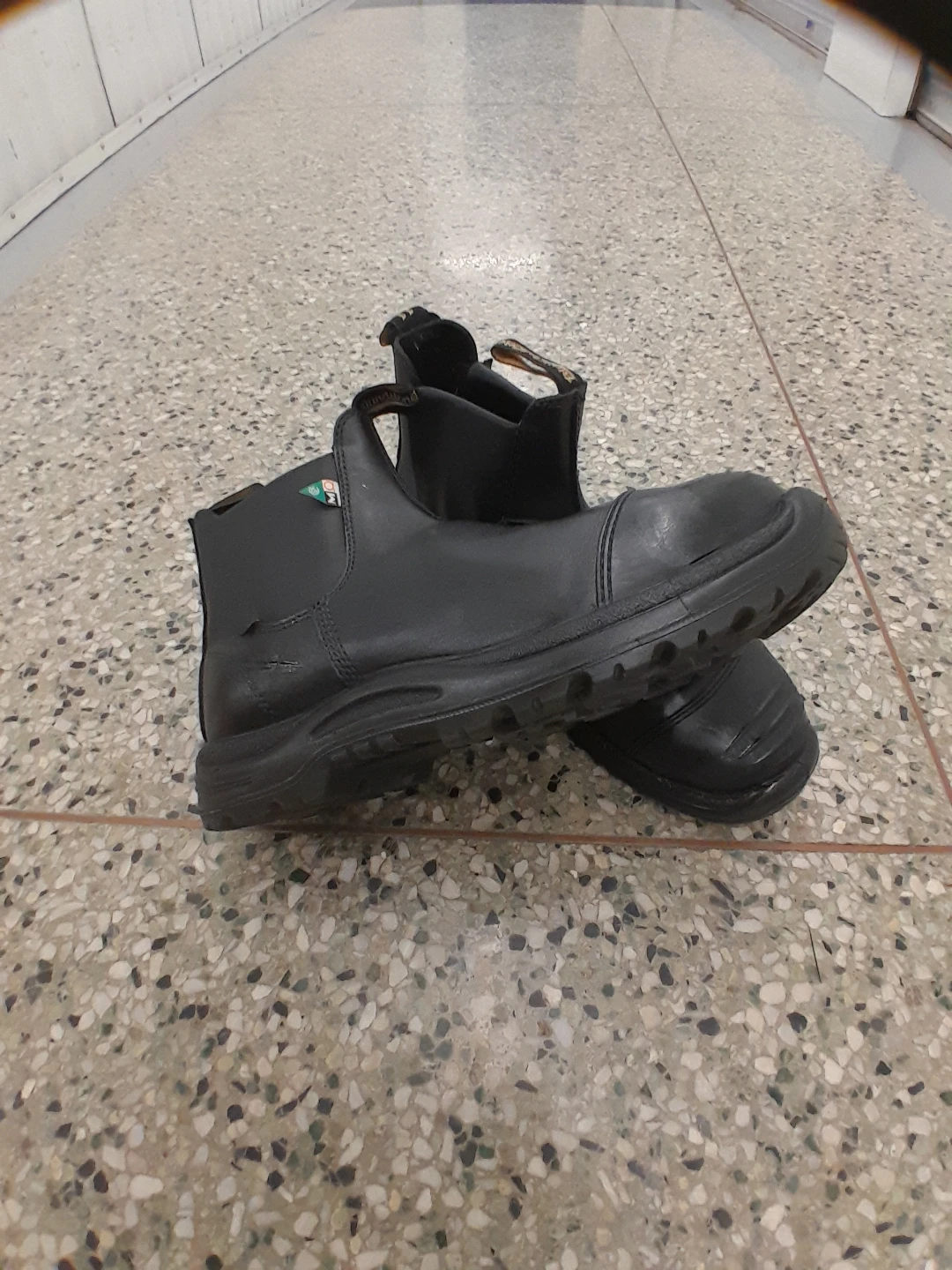Blundstone Black Leather Steel Toe Work Boots Men's Size 12 - photo 5