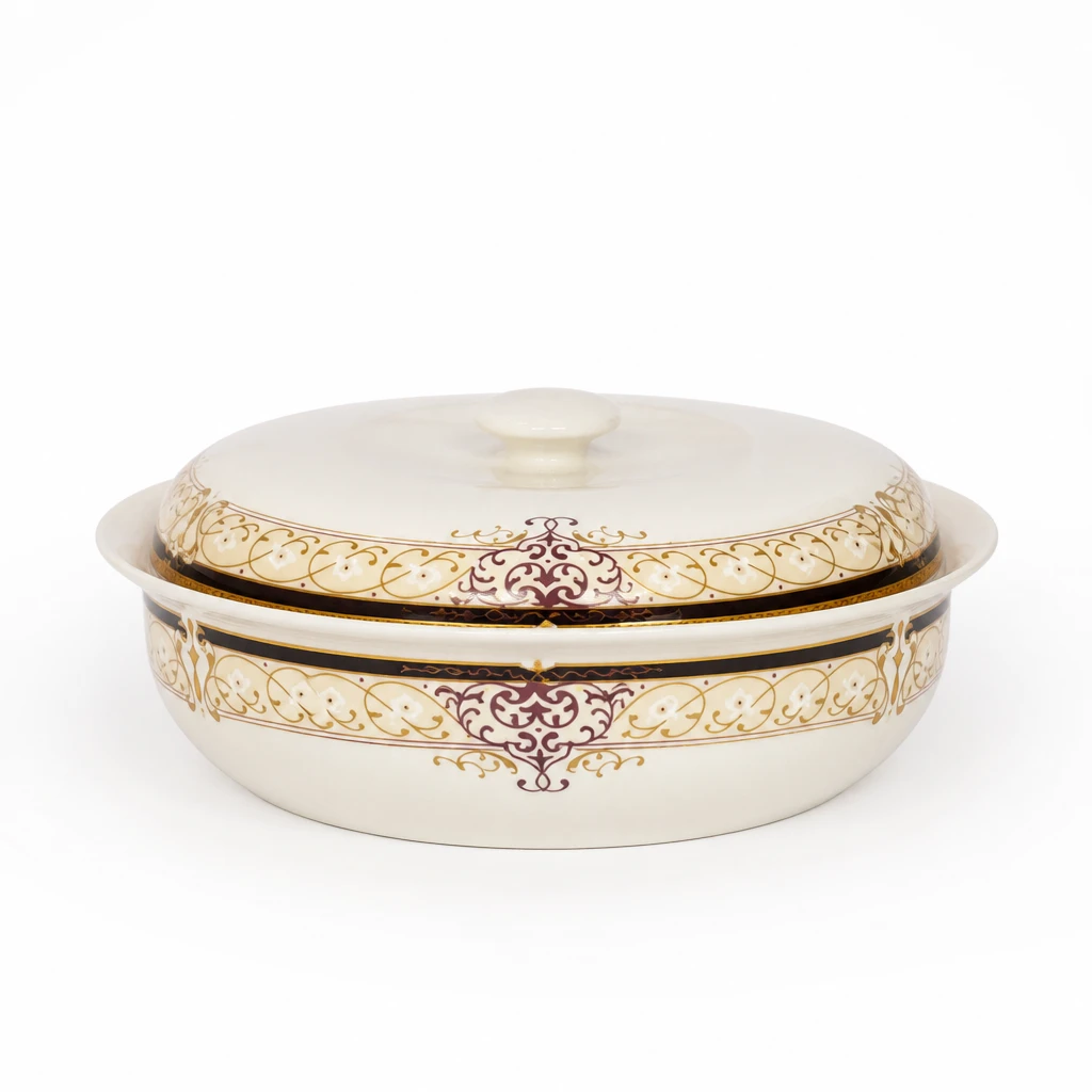 3-Piece Ceramic Soup Tureen Set with Spoon - photo 2