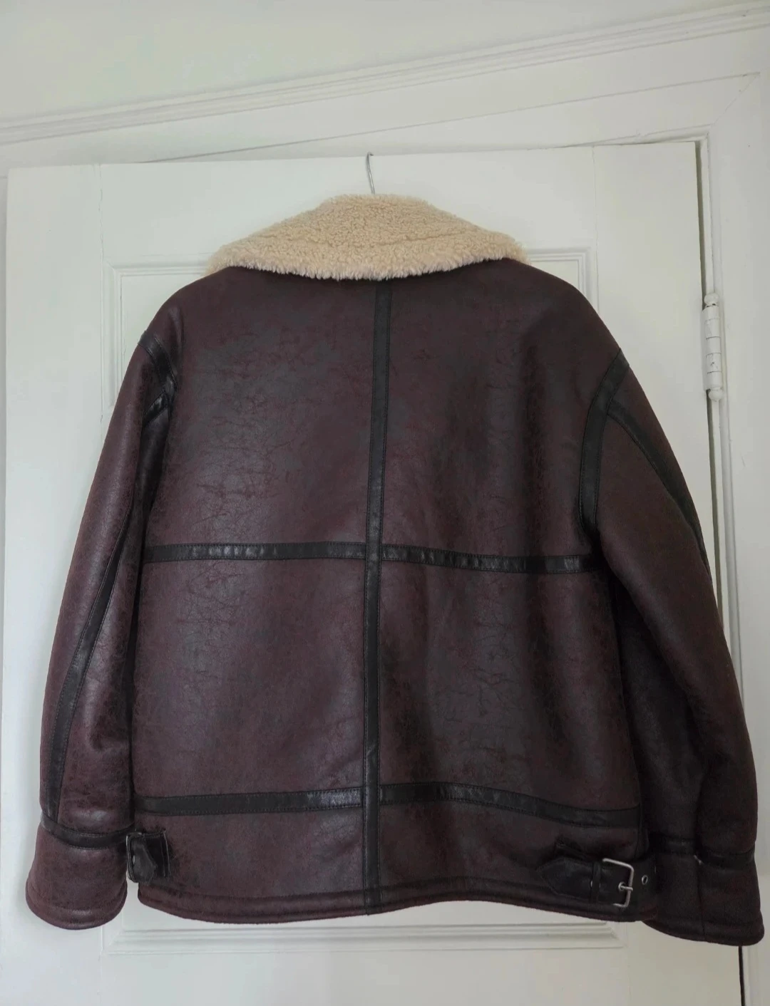 BDG Urban Outfitters Brown Faux Leather Shearling Aviator Coat - photo 4