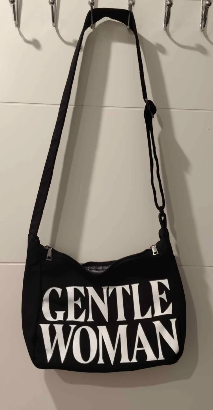 Black "GENTLE WOMAN" Shoulder Bag