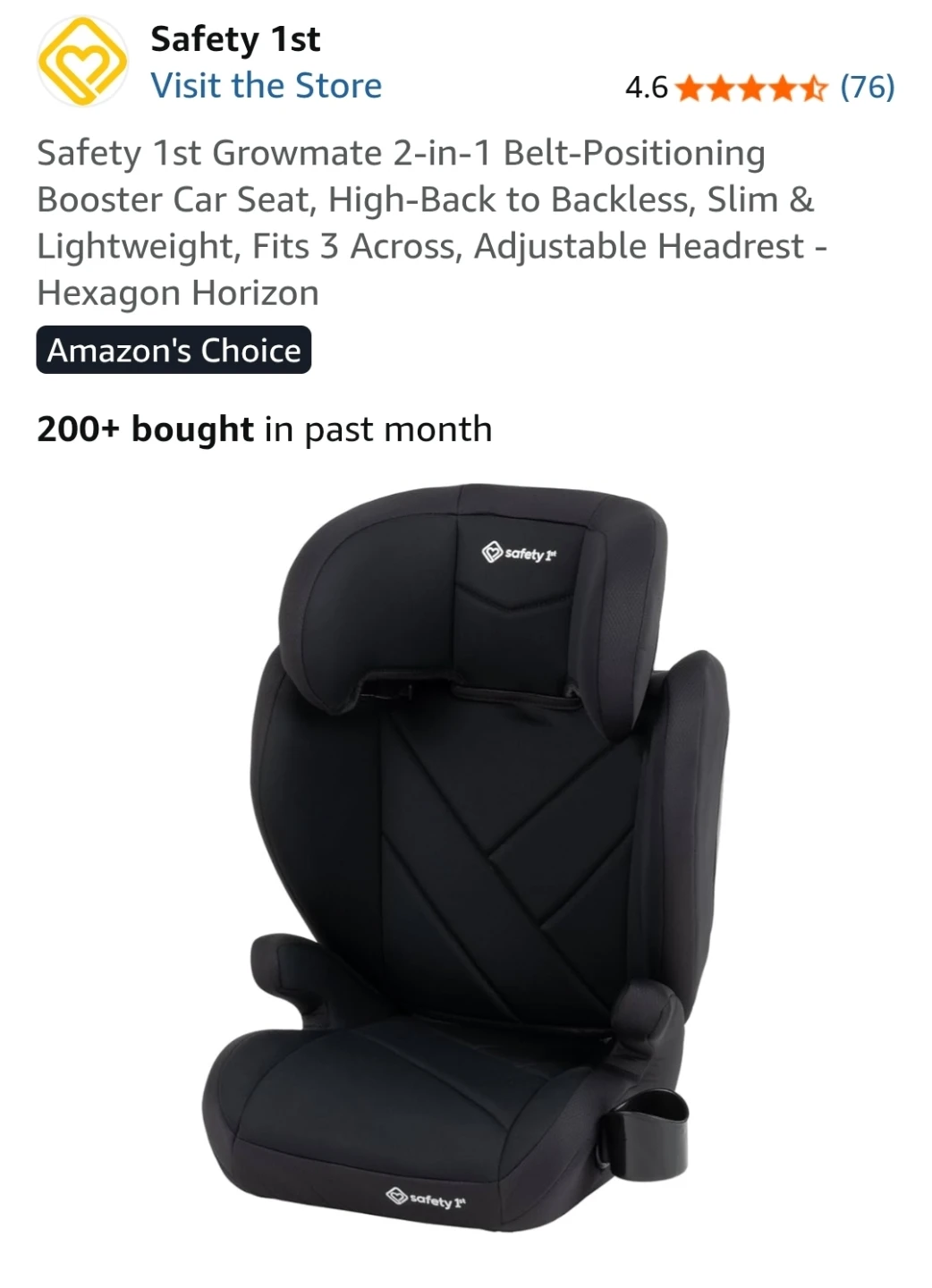 Safety 1st Growmate 2-in-1 Belt-Positioning Booster Car Seat - photo 2