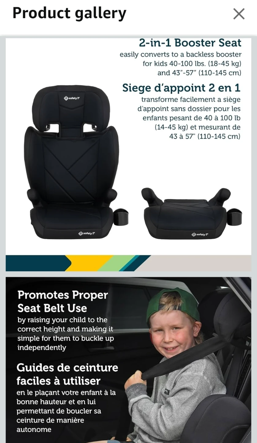 Safety 1st Growmate 2-in-1 Belt-Positioning Booster Car Seat - photo 4