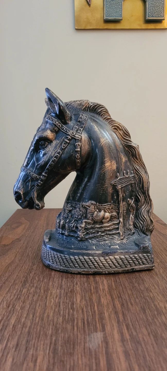 Vintage Style Horse Head Figurine - photo 3