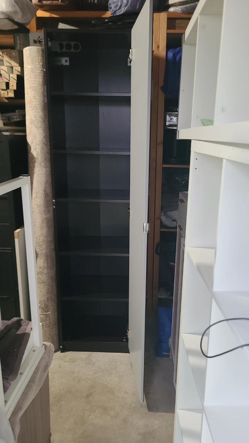Tall Narrow Storage Cabinet with glass Door