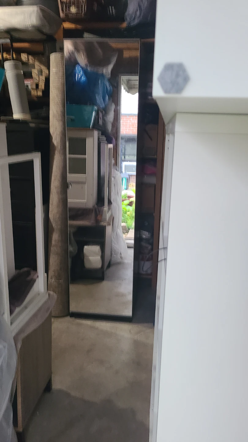 Tall Narrow Storage Cabinet with glass Door - photo 2