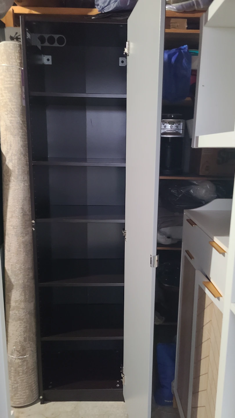 Tall Narrow Storage Cabinet with glass Door - photo 3
