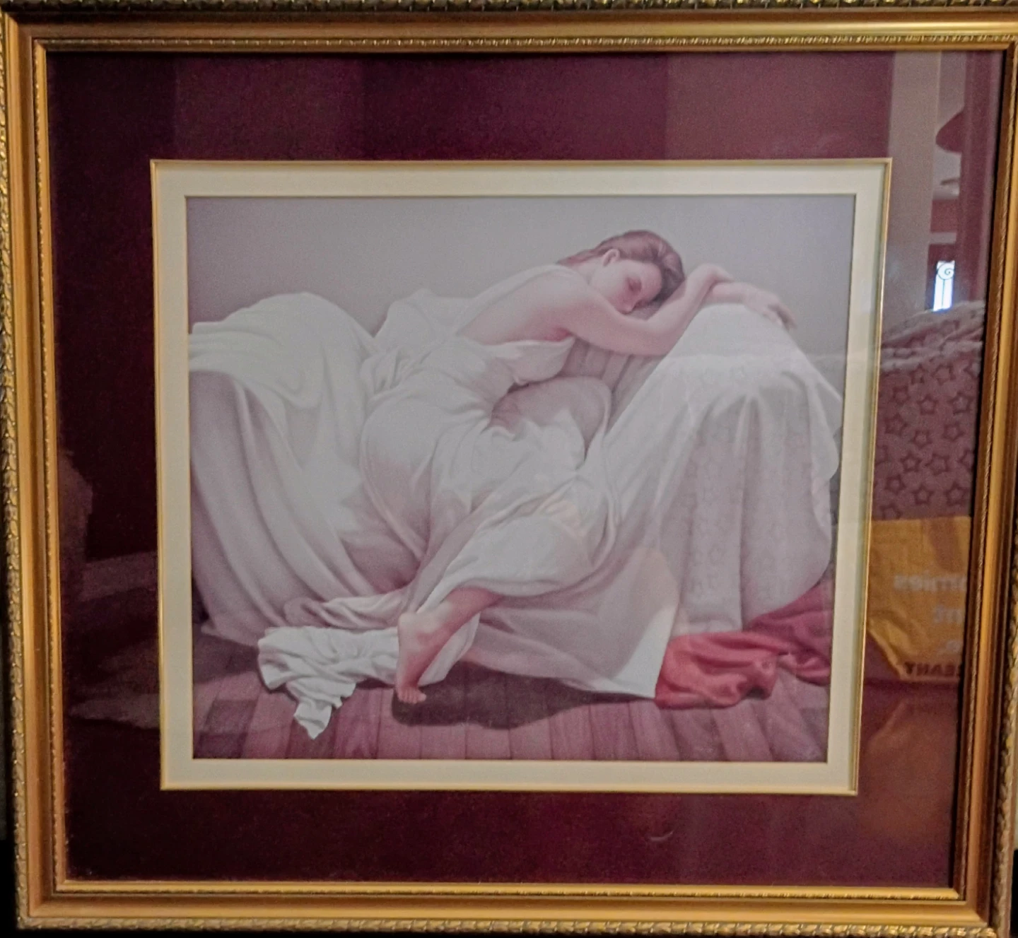 Framed Art Print of a Woman Resting - photo 2