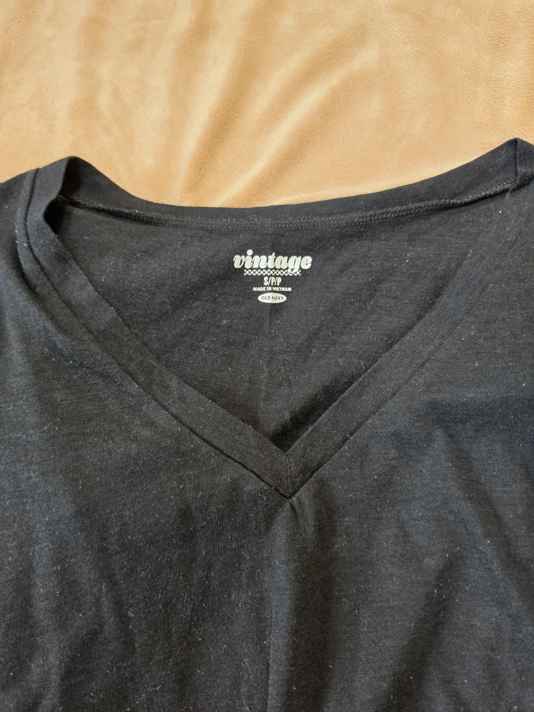 Calvin Klein & Old Navy Black V-Neck T-Shirts (Size S) - photo 2