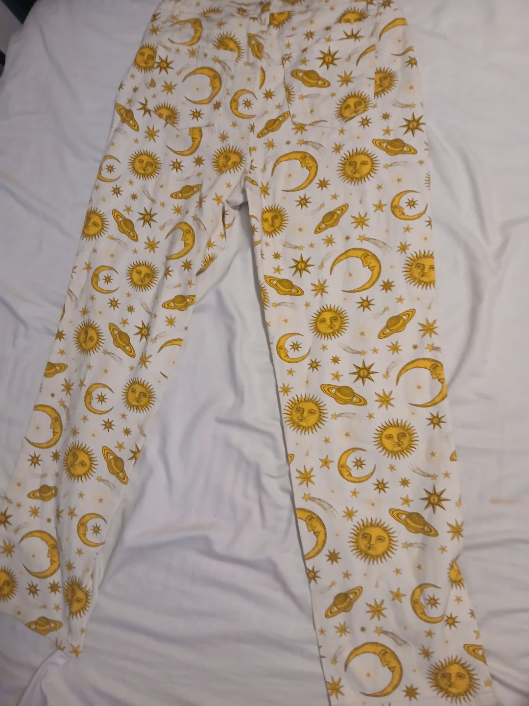 White Celestial Print Pants - photo 2