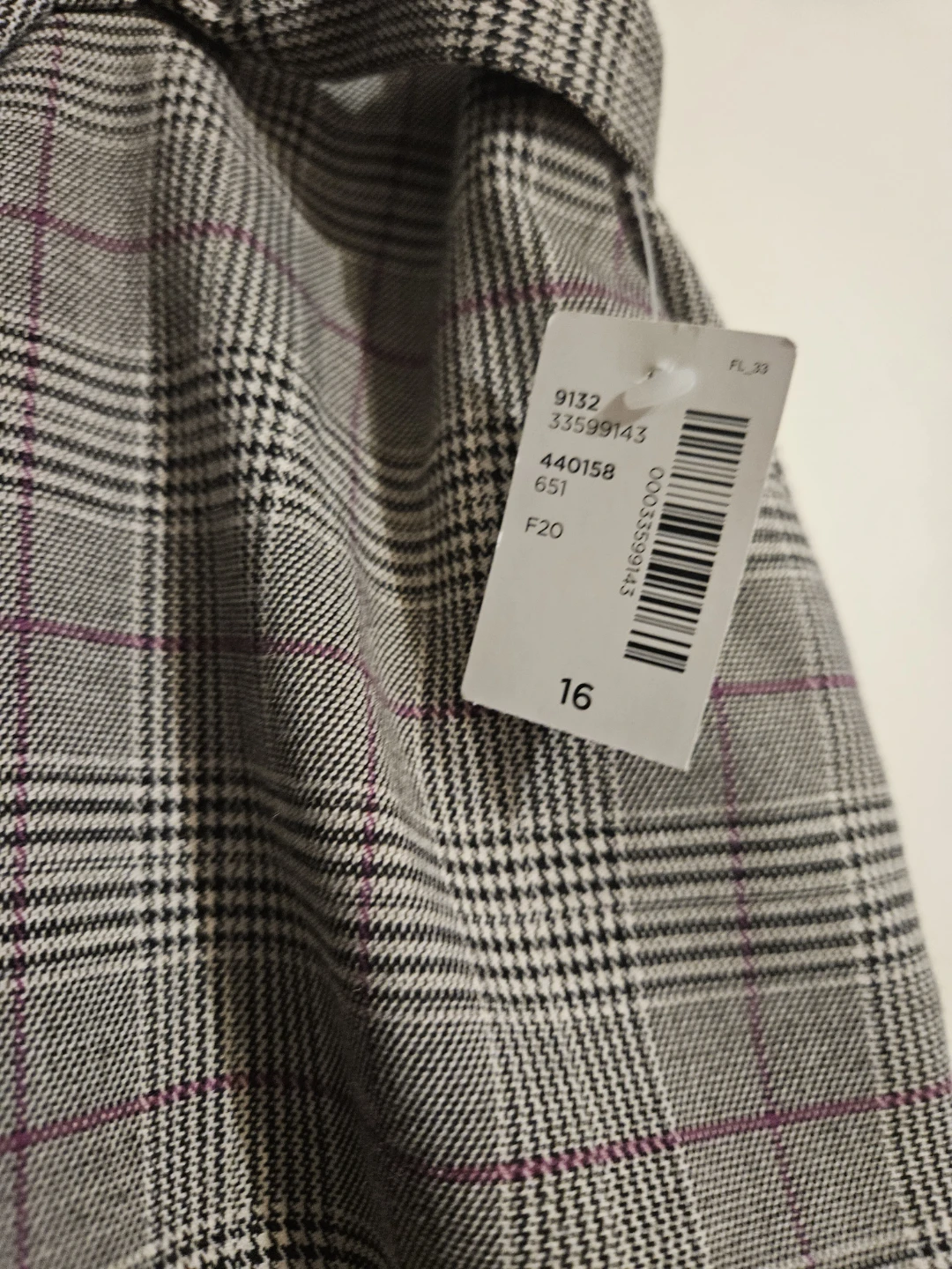 Plaid Belted Trousers Size 16 - photo 2