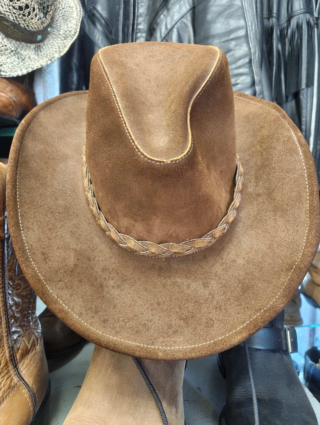 Brown Suede Cowboy Hat - photo 2