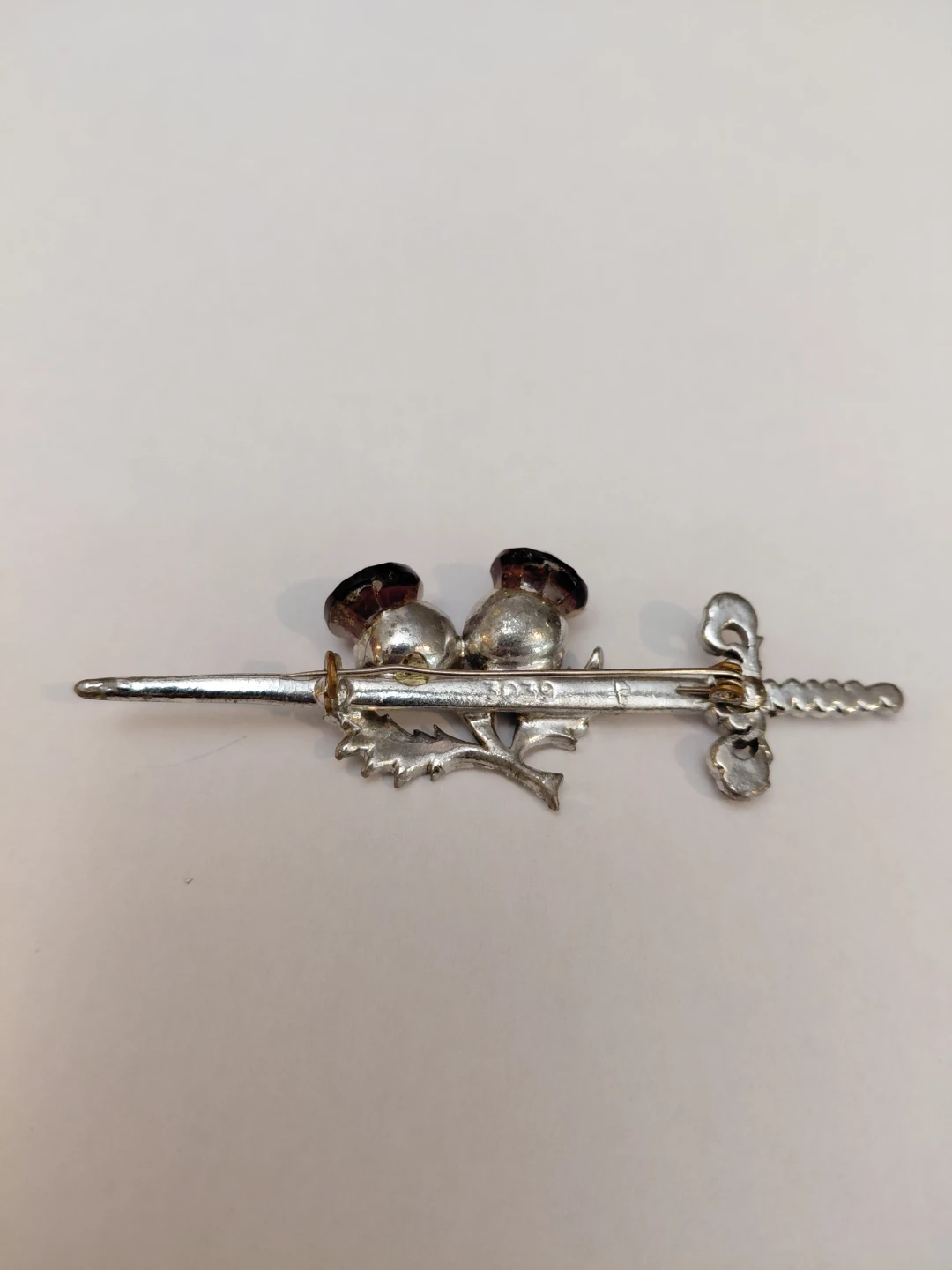 Scottish Thistle Brooch with Sword Pin - photo 2