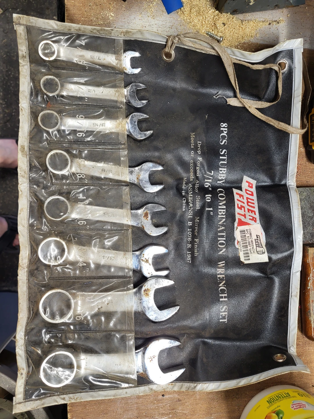 Power Fist 8-Piece Stubby Combination Wrench Set