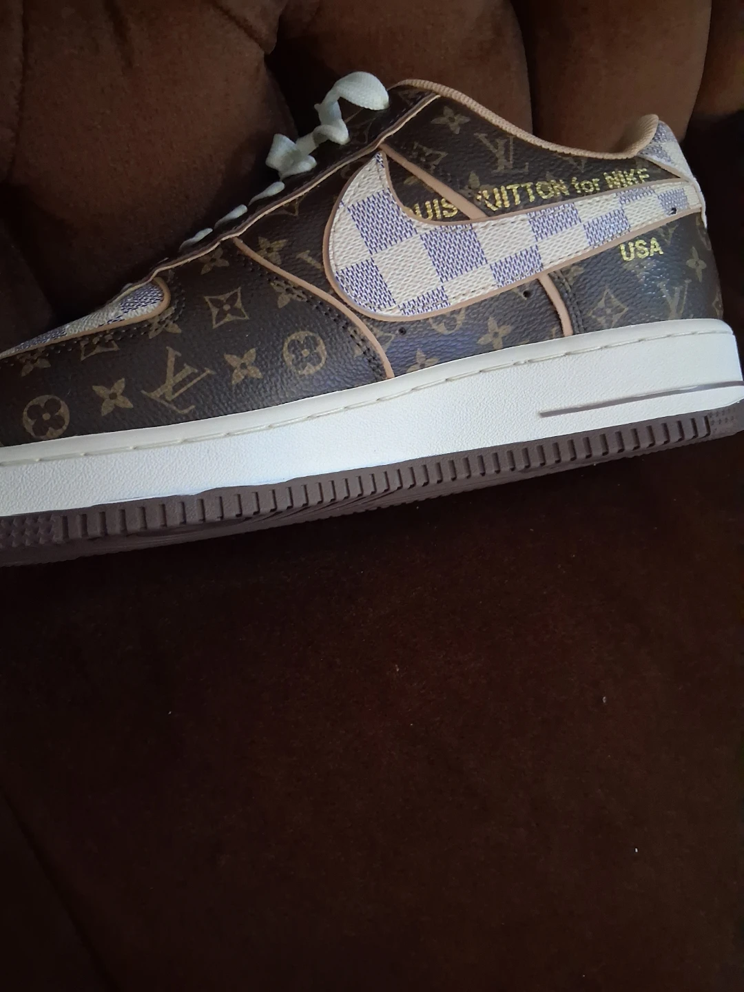 LV for Nike Air Force 1 Sneakers - photo 2