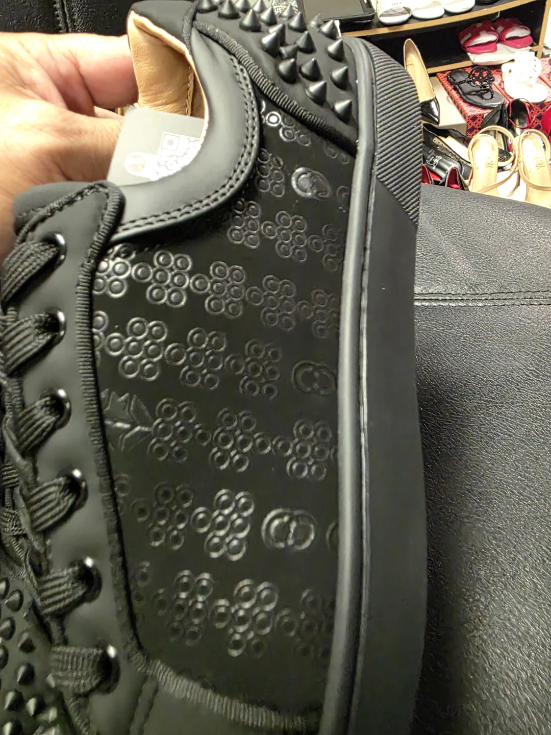 Christian Louboutin Black Spiked Sneakers - photo 2
