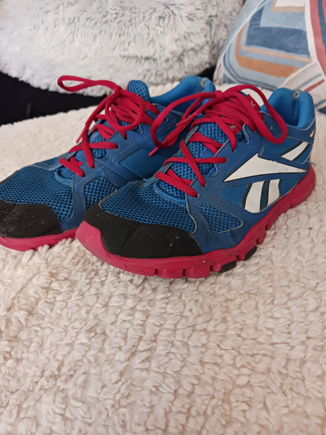 Reebok Blue and Pink Running Shoes