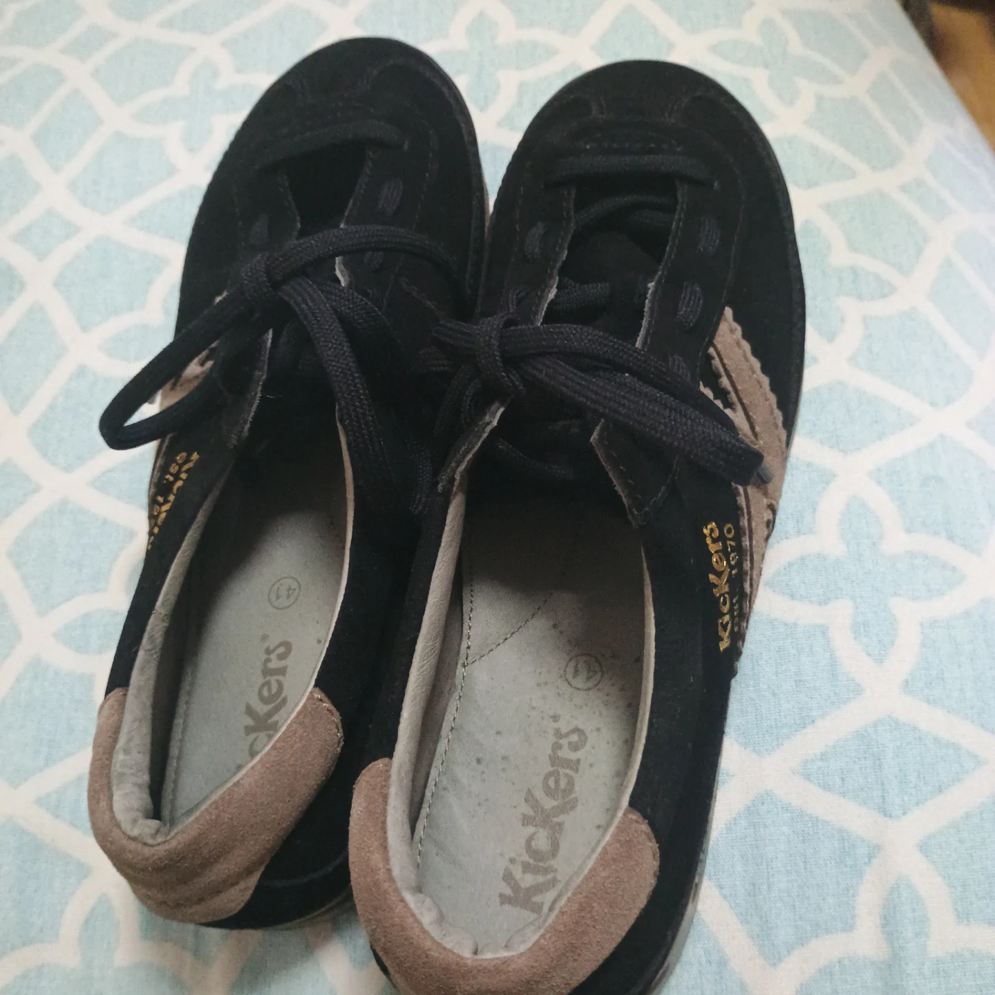 Kickers Black Suede Sneakers Size 41