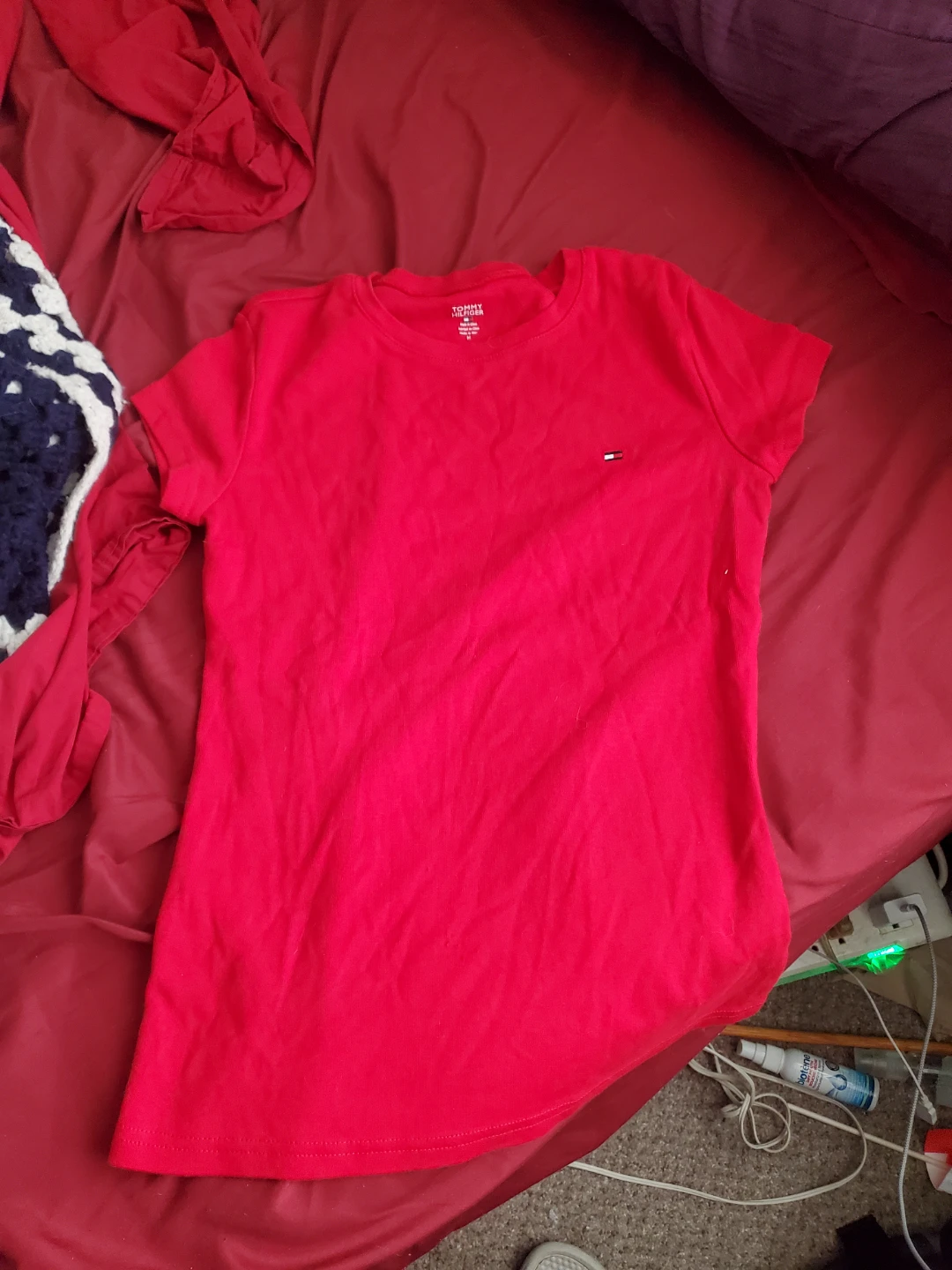 Tommy Hilfiger Red T-Shirt - Size M