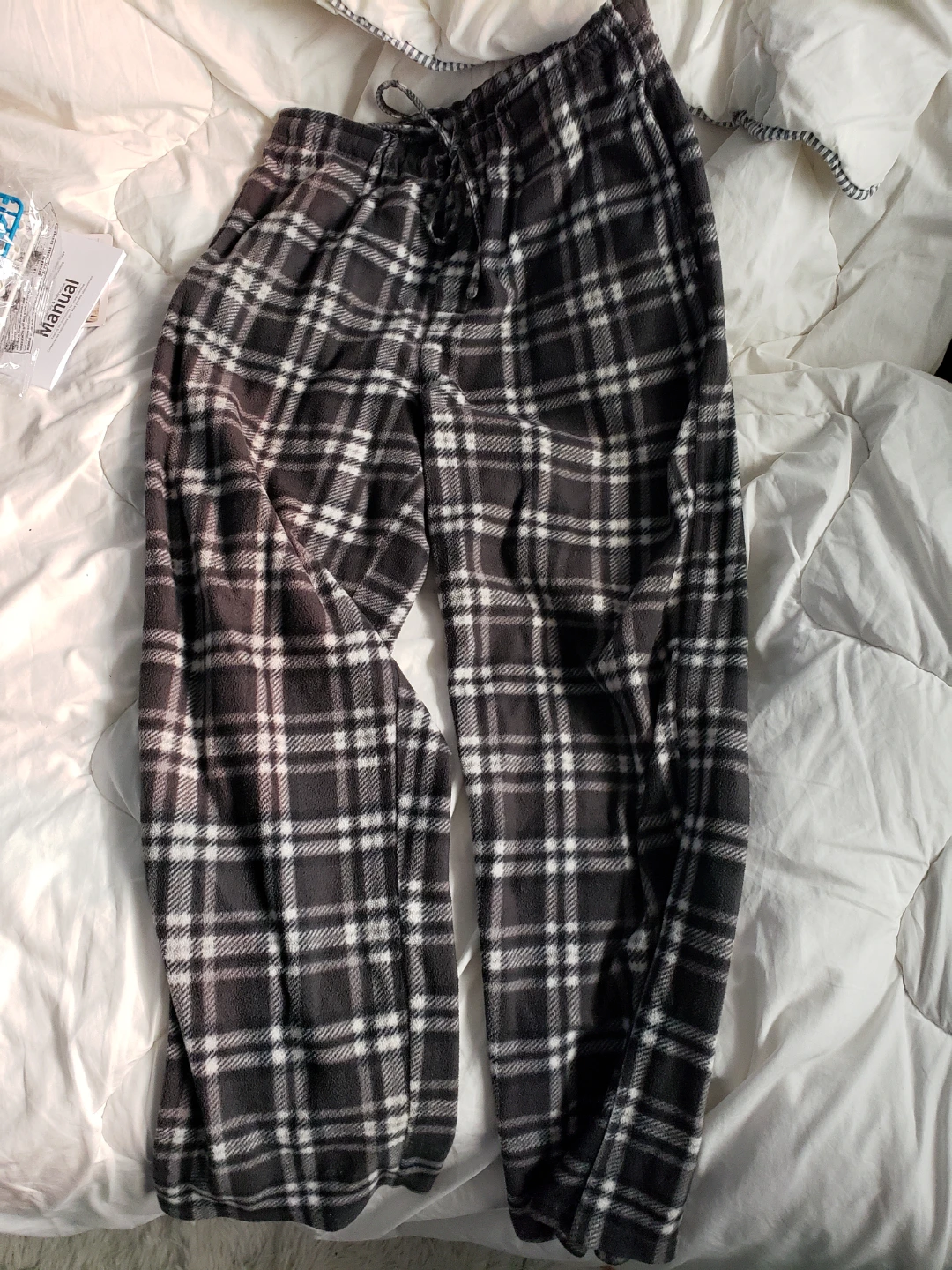 Unisex Plaid Fleece Lounge Pants