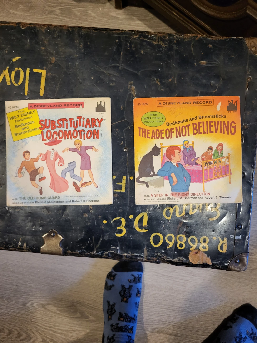 Disney Bedknobs and Broomsticks 45 RPM Records