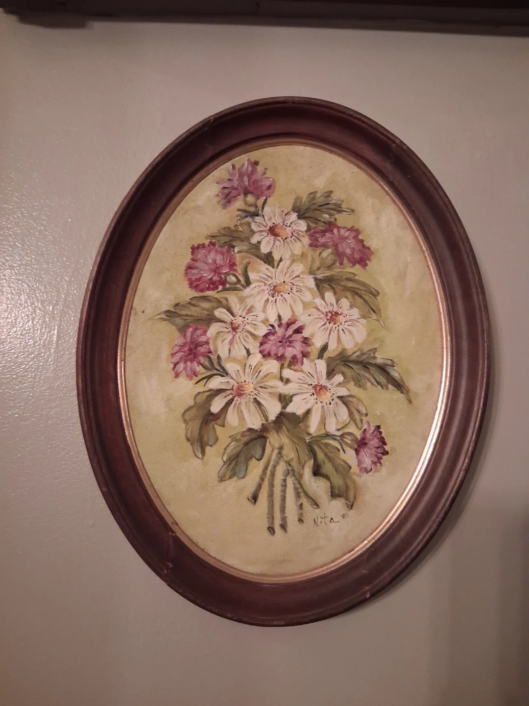 Vintage Floral Painting by Nita - photo 2