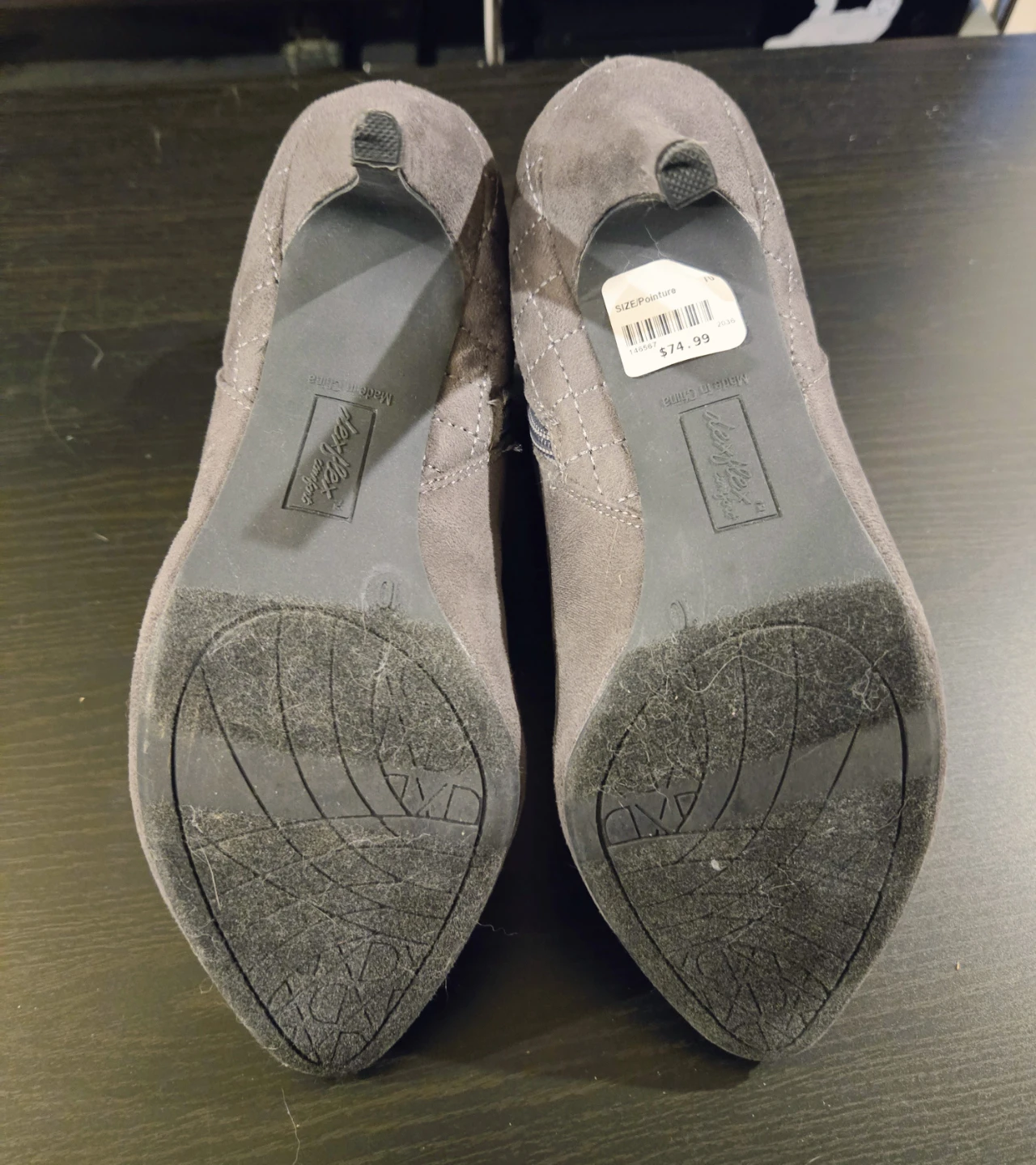 DexFlex Grey Quilted Ankle Boots - photo 5