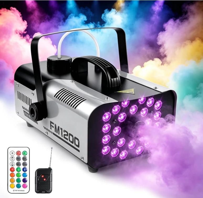 Fog Machine FM1200 with 24 LEDs and Remote