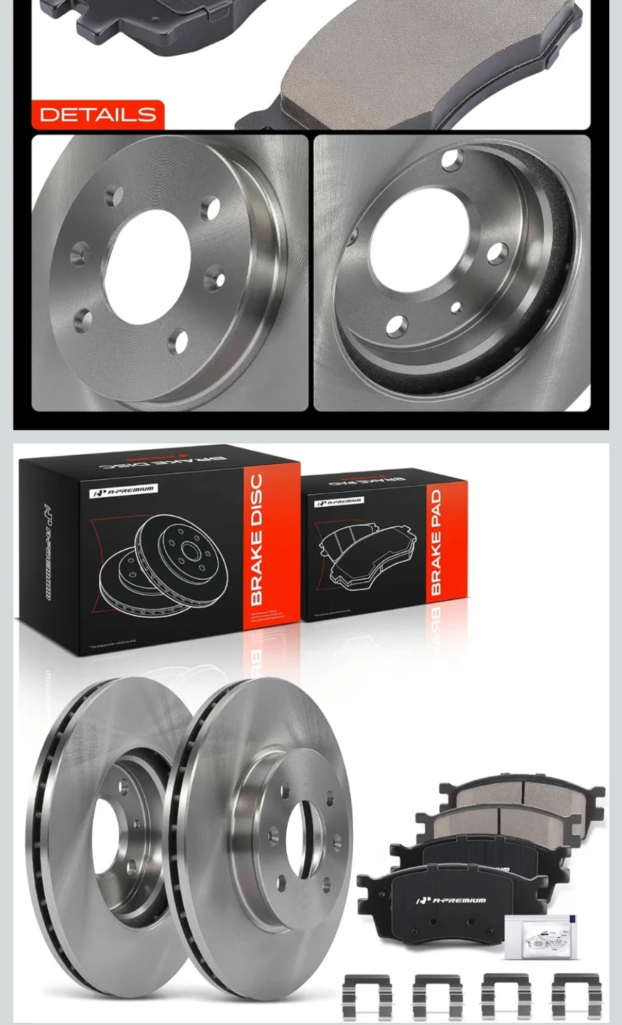 A-Premium Brake Disc and Pad Kit