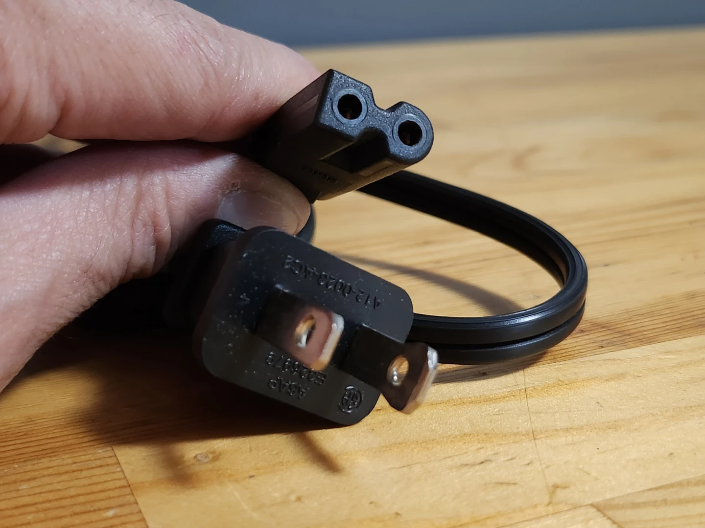 2-Prong Non-Polarized Replacement Power Cord 6ft - photo 2