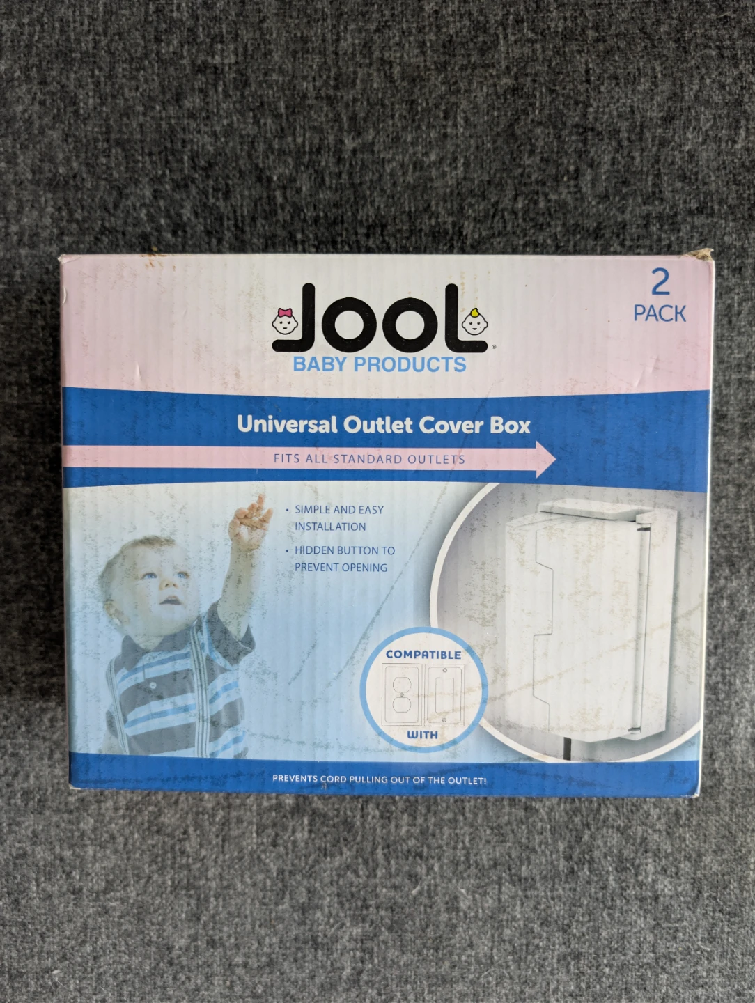 Jool Baby Products Universal Outlet Cover Box - 2 Pack