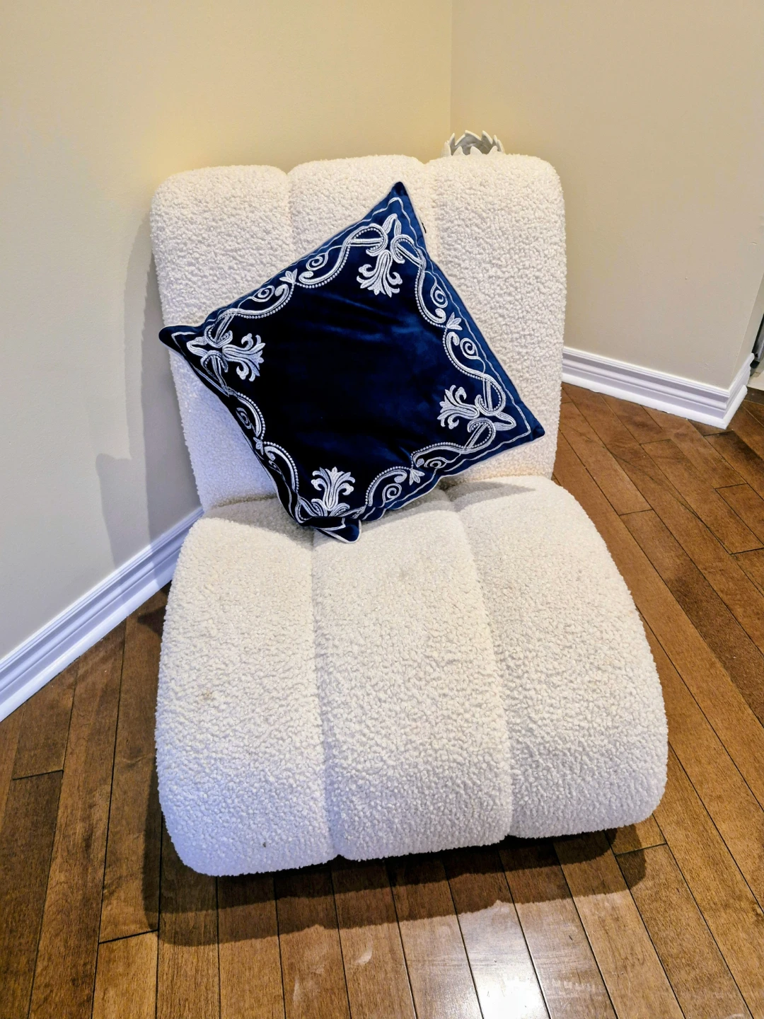 Cream Sherpa Accent Chair
