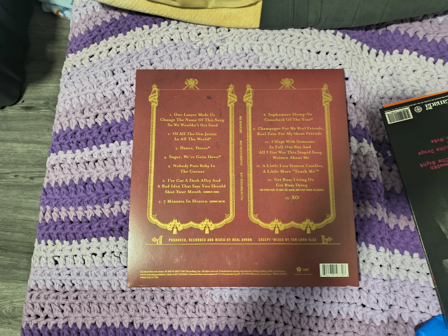Vinyl record fall out Boy under the cork tree - photo 2