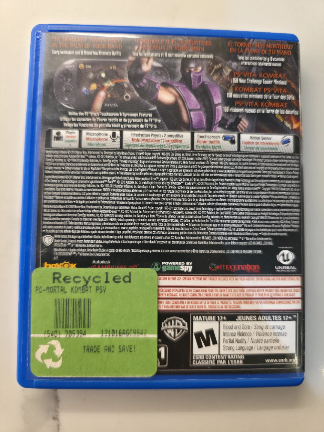 PS Vita Mortal Kombat Game - photo 2