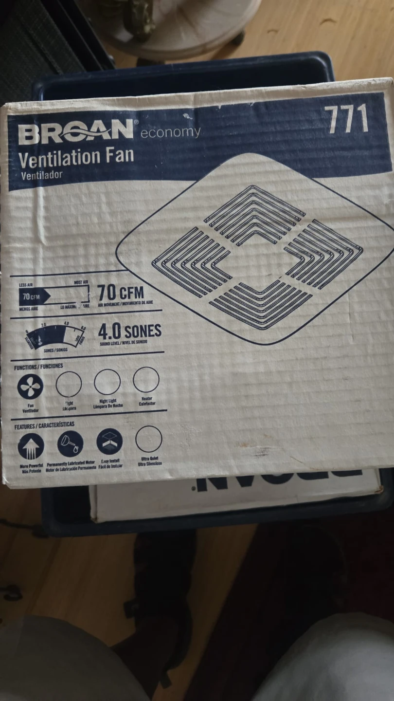 Broan 771 Ventilation Fan