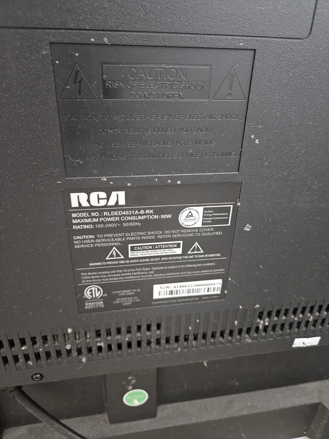 RCA 40" 1080p HD TV - photo 2