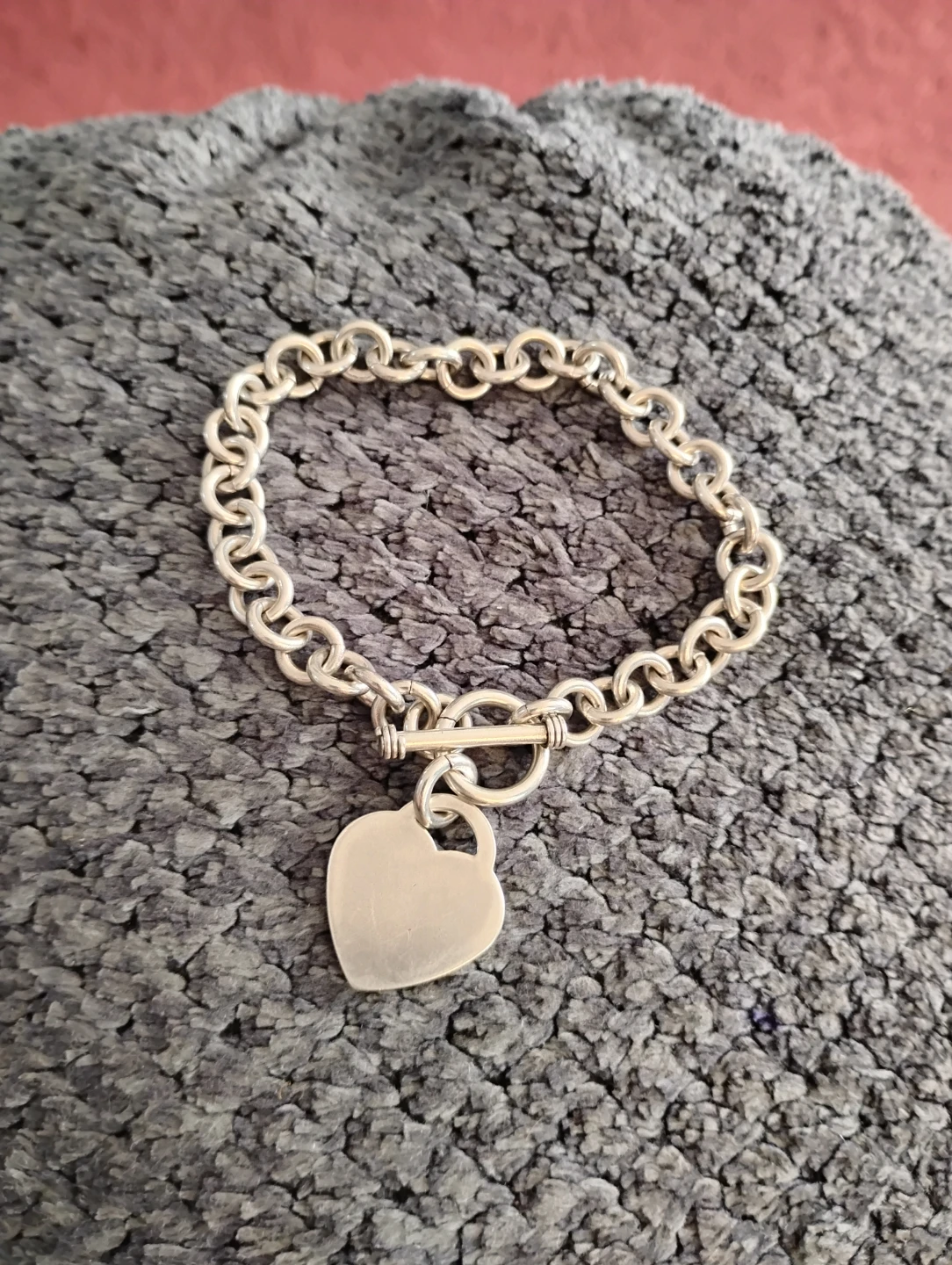 Sterling Silver Heart Charm Bracelet