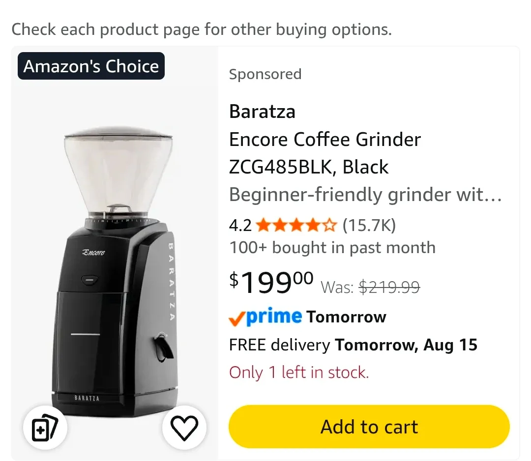 Baratza Encore Coffee Grinder - photo 3