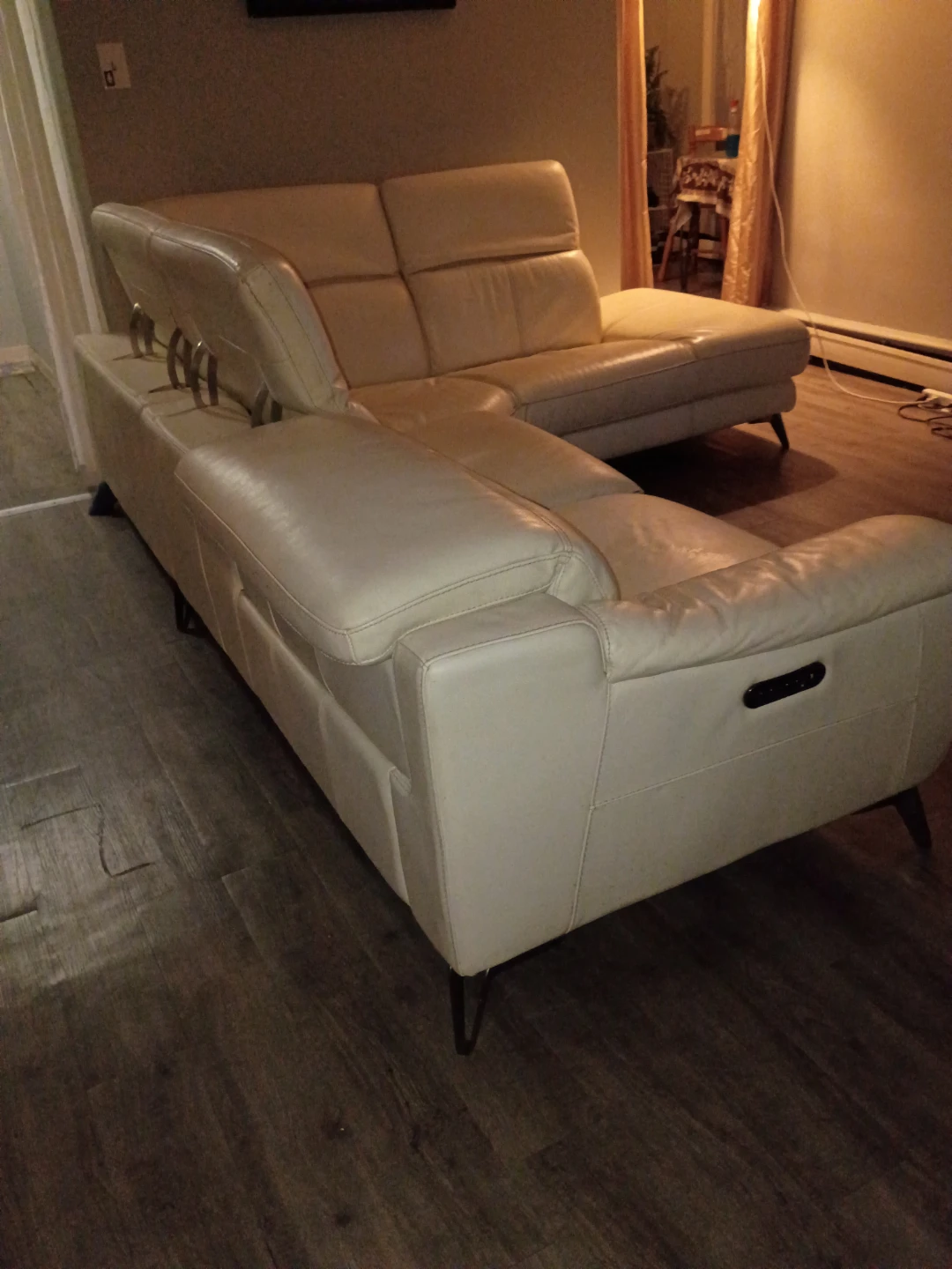Leather sectional