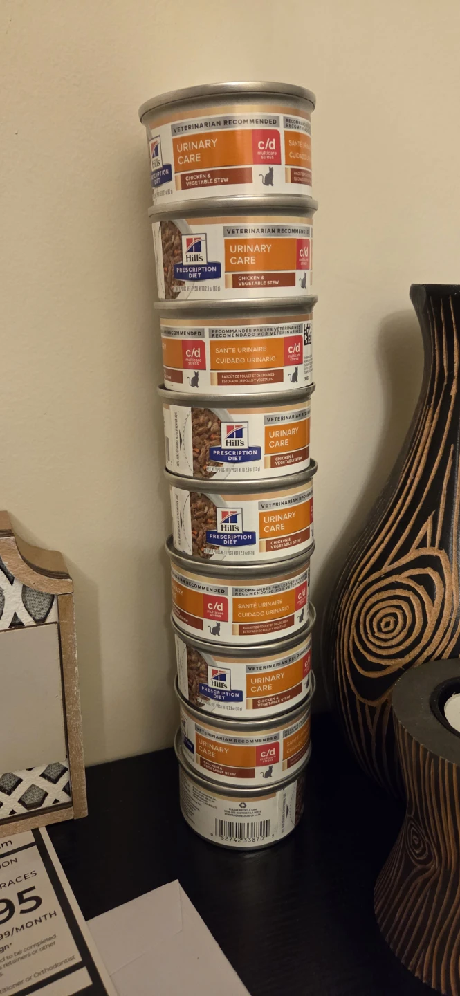 C/d chicken and vegetable cat food